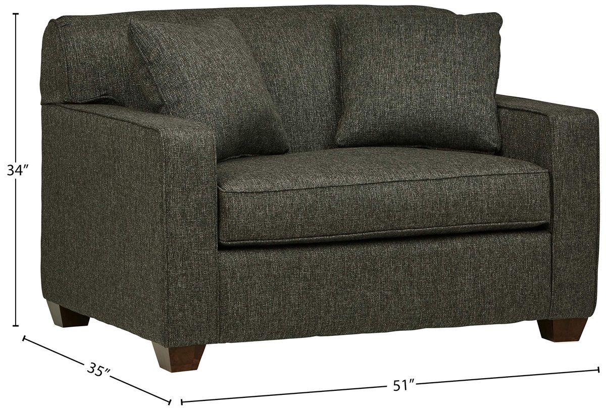 Amazon Brand – Stone & Beam Fischer Sleeper Chair, 51"W, Charcoal Fabric