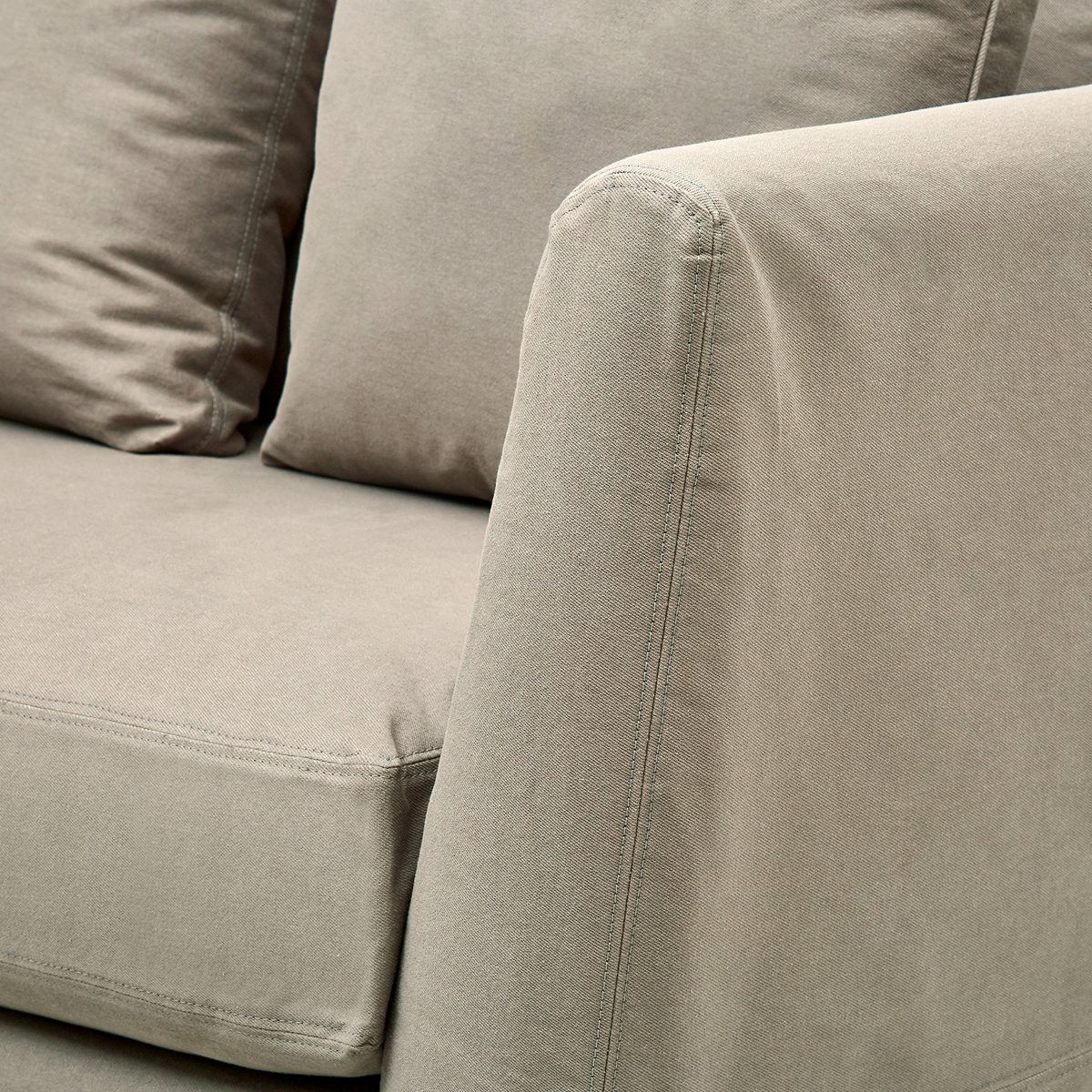 Amazon Brand – Stone & Beam Bartow Living Room Loveseat Sofa with Slipcover, 86"W, Grey