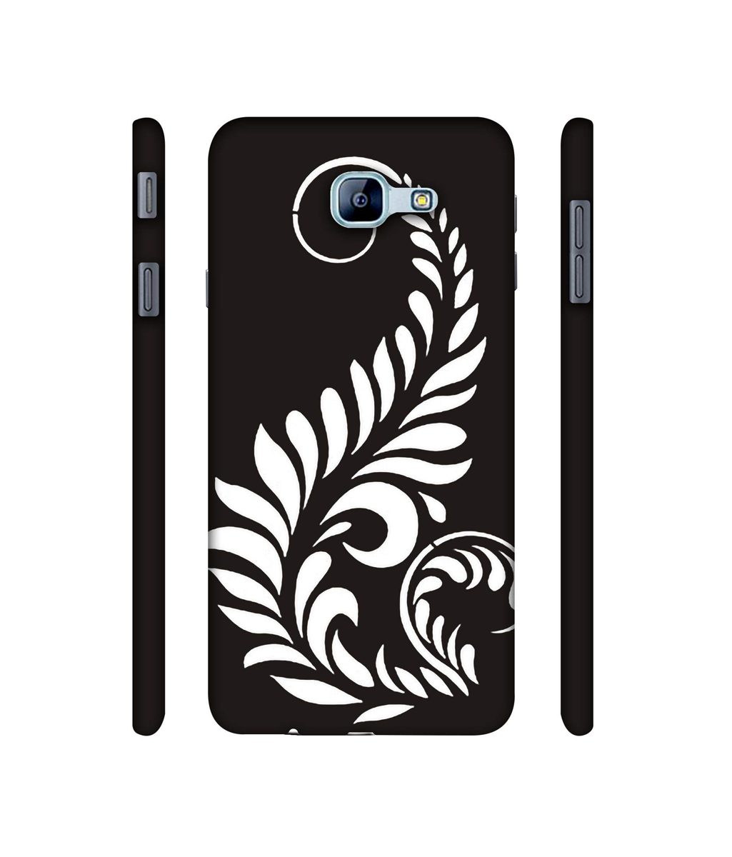 Amazon Brand - Solimo Designer Simple White Rangoli 3D Printed Hard Back Case Mobile Cover for Samsung Galaxy A8 (2016)