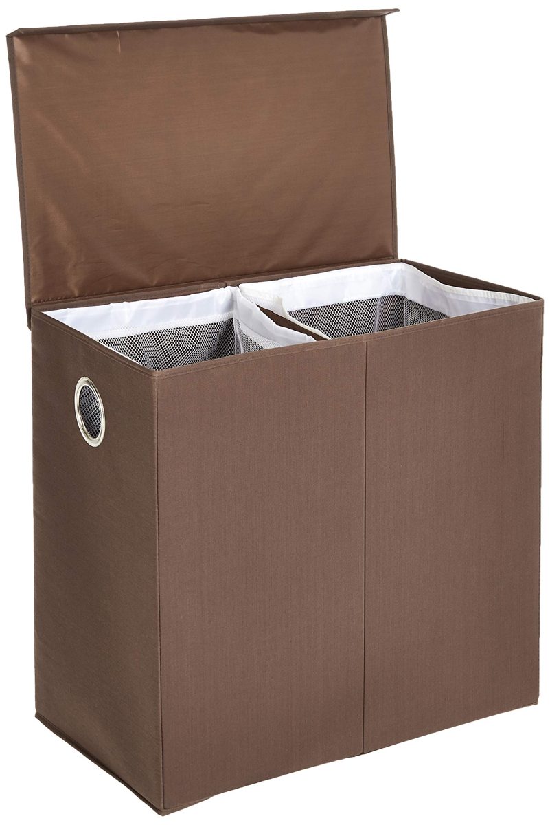 AmazonBasics Collapsible Laundry Sorter with Magnetic Lid