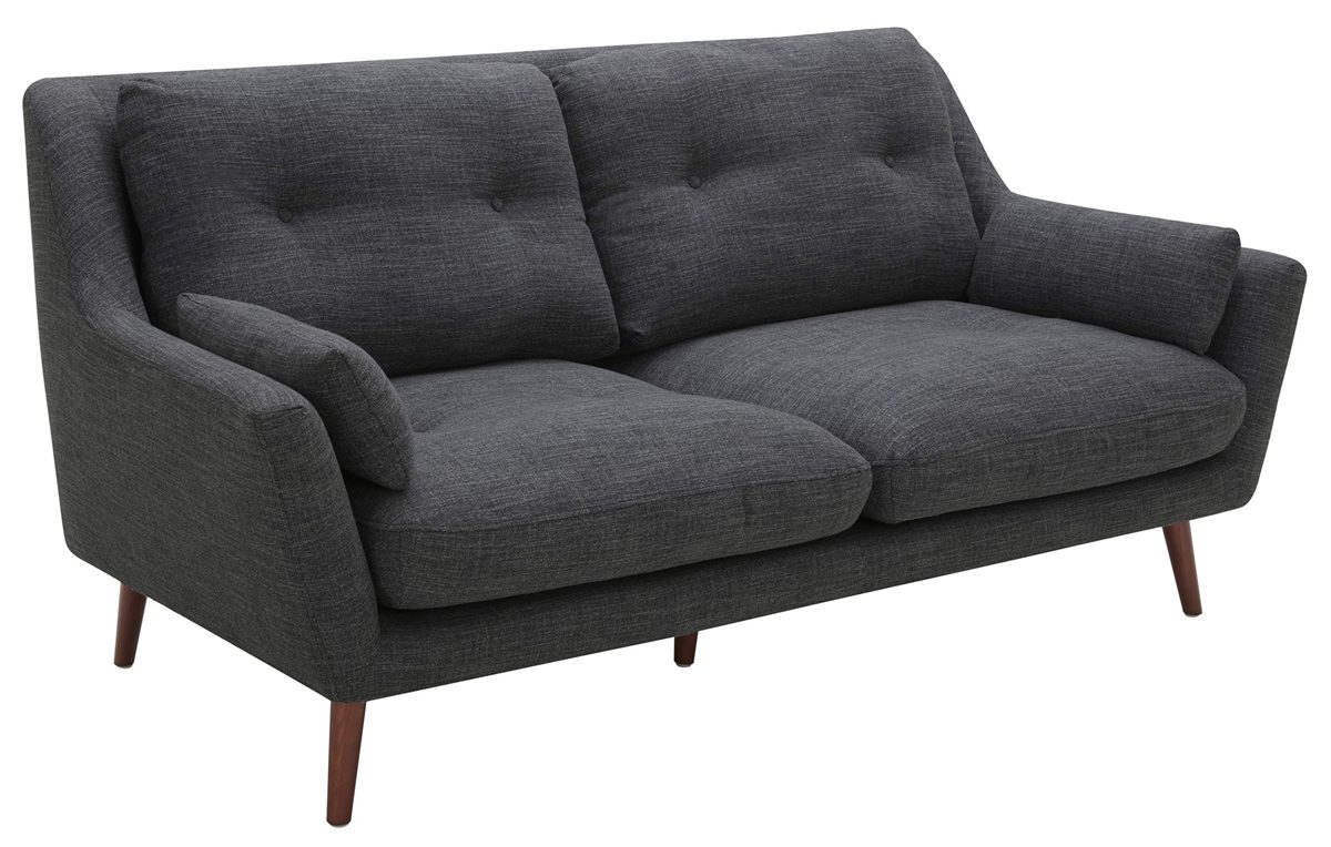 Amazon Brand – Rivet Brooker Down-Filled Mid-Century Sofa, 76"W, Quarry