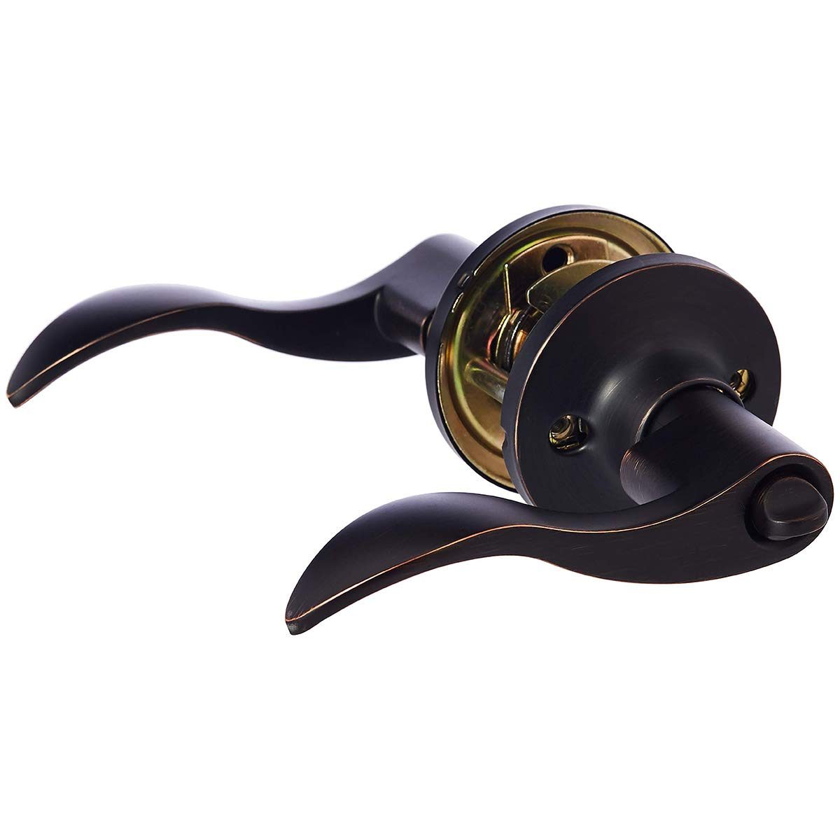 AmazonBasics Entry Door Lever - Wave - Oil Rubbed Bronze