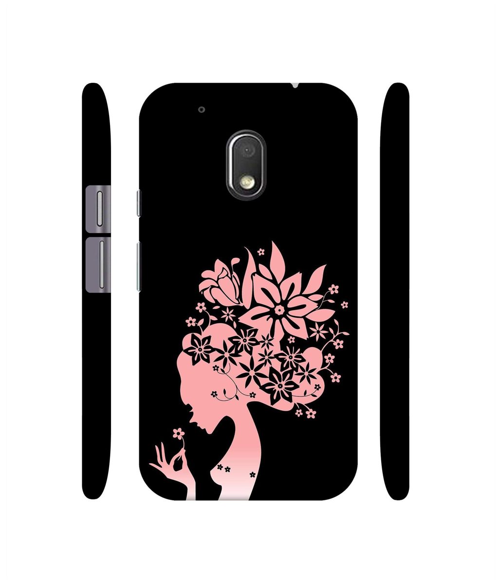 Amazon Brand - Solimo Designer Pink Color Lady Vector 3D Printed Hard Back Case Mobile Cover for Motorola Moto G4 Play