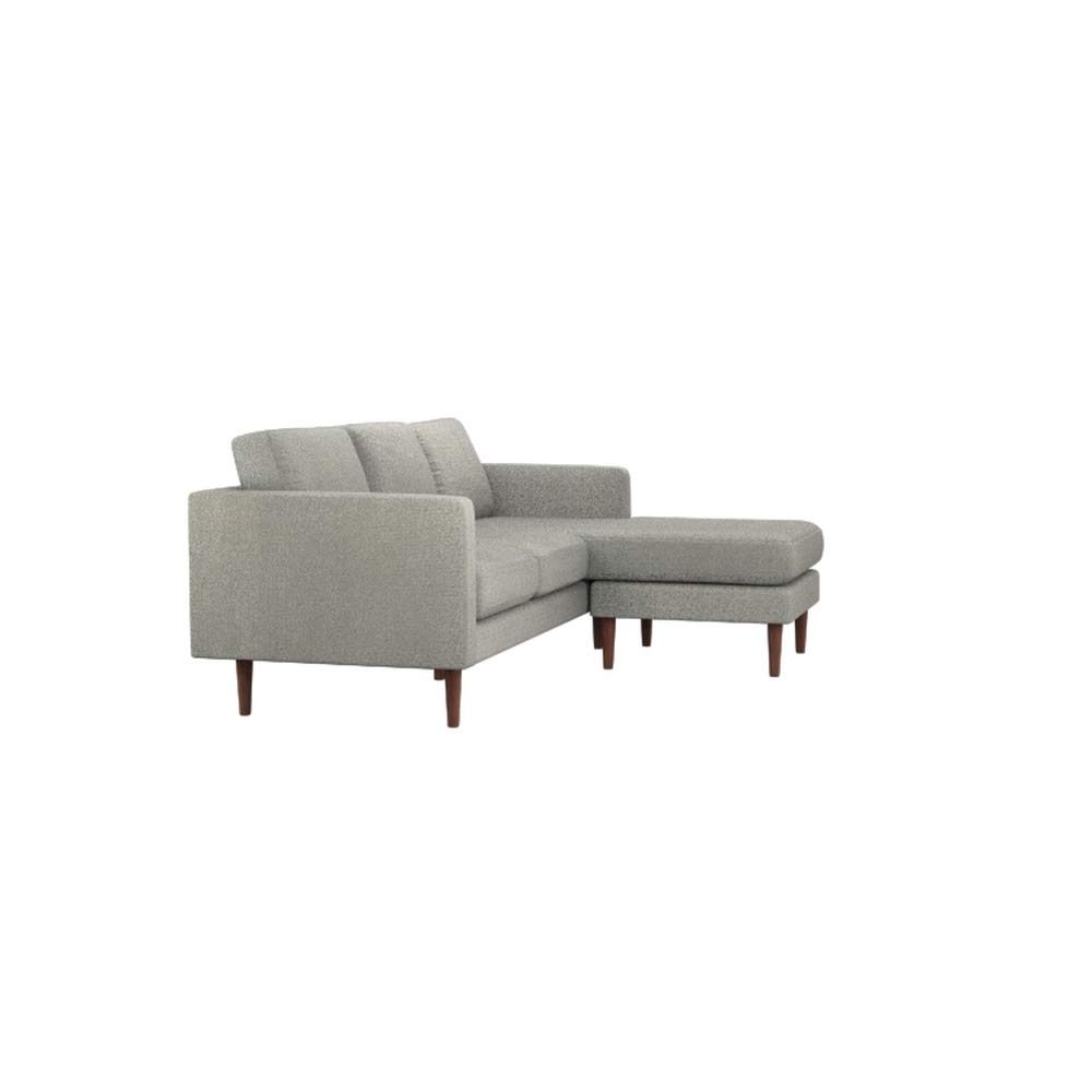 Amazon Brand – Rivet Revolve Modern Upholstered Sofa with Reversible Sectional Chaise, 80"W, Grey Weave