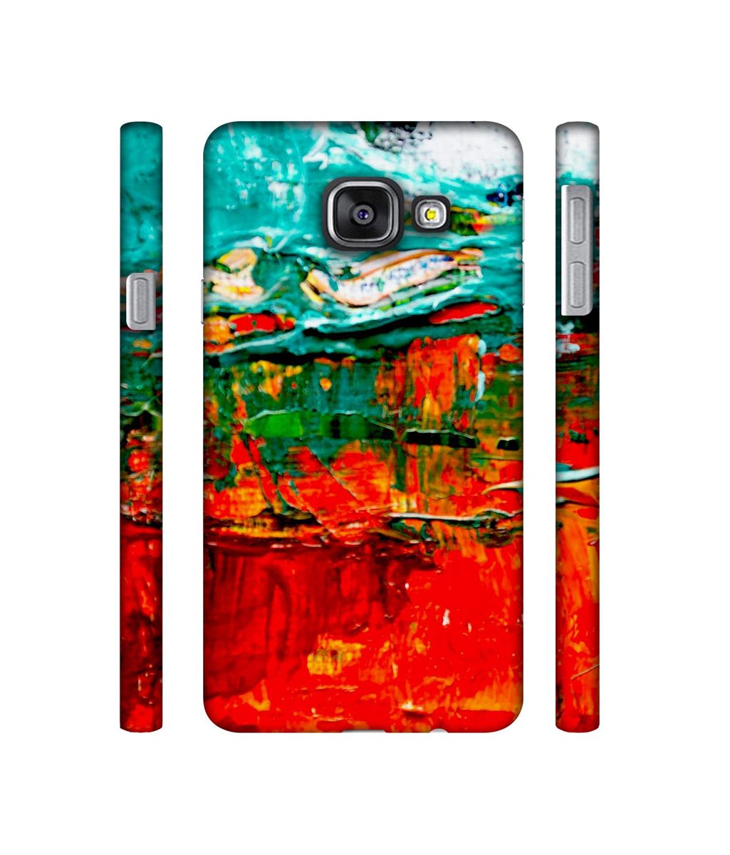 Amazon Brand - Solimo Designer Green and Orange Glass Color 3D Printed Hard Back Case Mobile Cover for Samsung Galaxy A3 (2016)