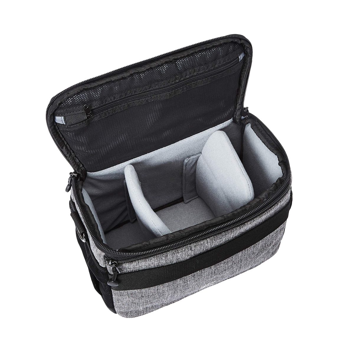AmazonBasics Compact Camera Shoulder Bag for SLR/DSLR - 10 x 9 x 4 Inches, Gray, with Waterproof Rain Cover
