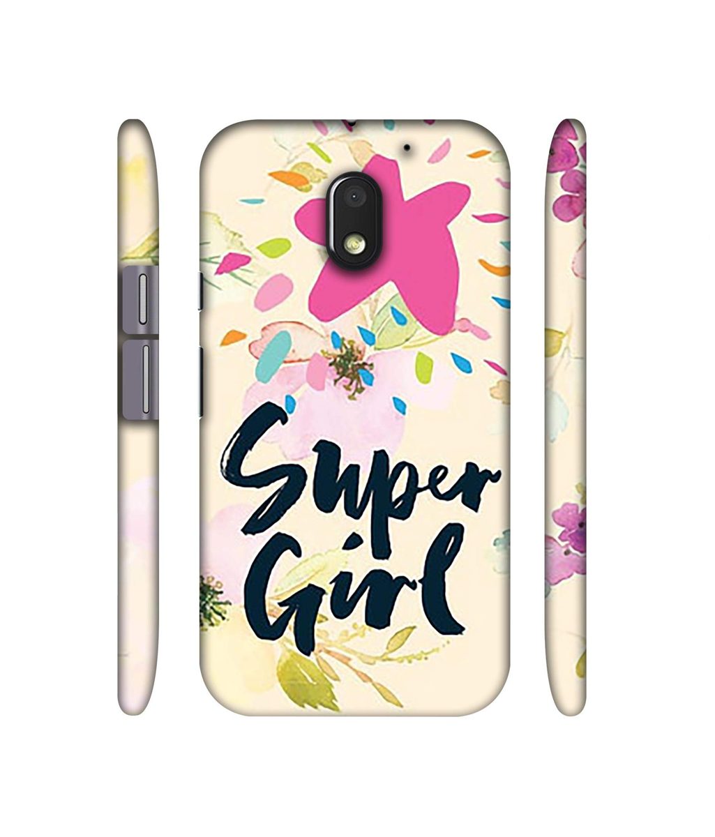 Amazon Brand - Solimo Designer Super Girl 3D Printed Hard Back Case Mobile Cover for Motorola Moto E (3rd gen)