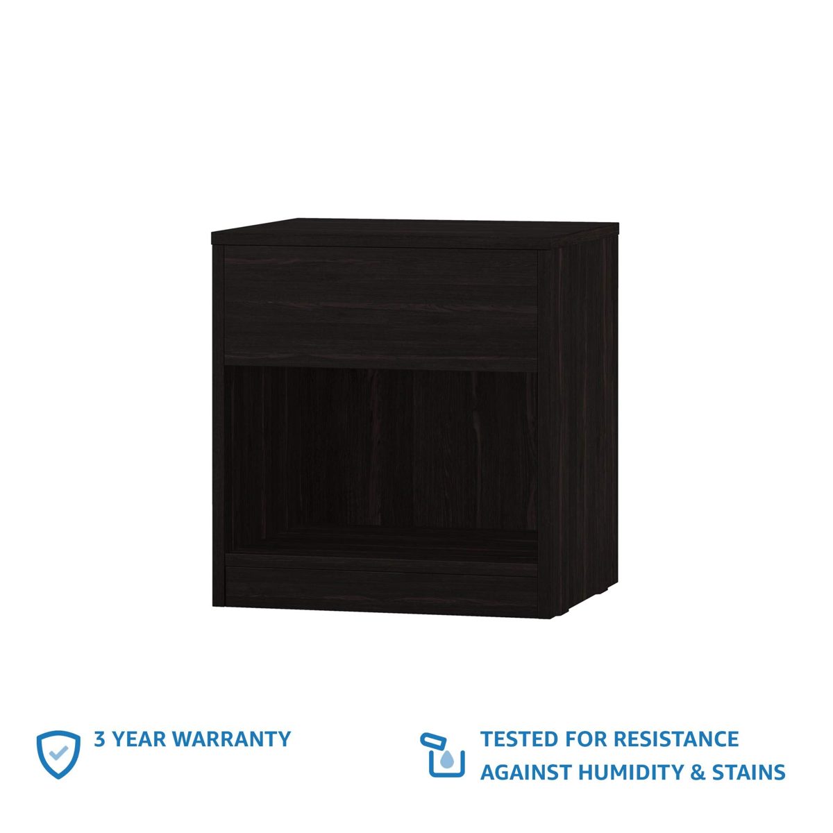 Amazon Brand - Solimo Neptune Engineered Wood Bedside Table (Wenge Finish)