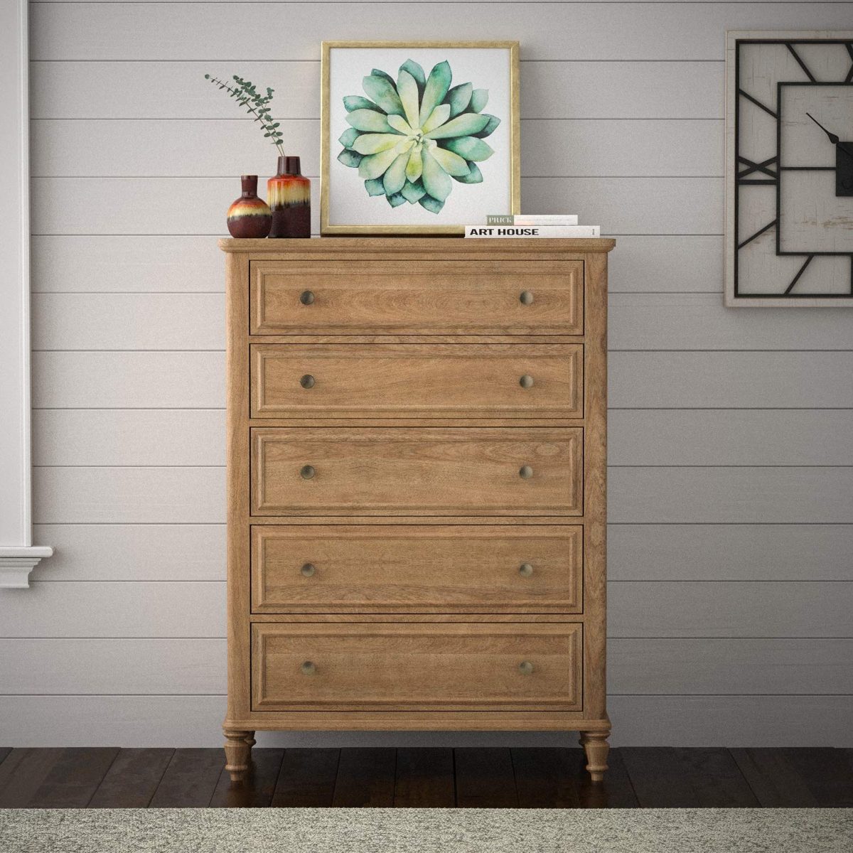 Amazon Brand – Stone & Beam Chase Casual Wood Bedroom Dresser, 38" W, Natural