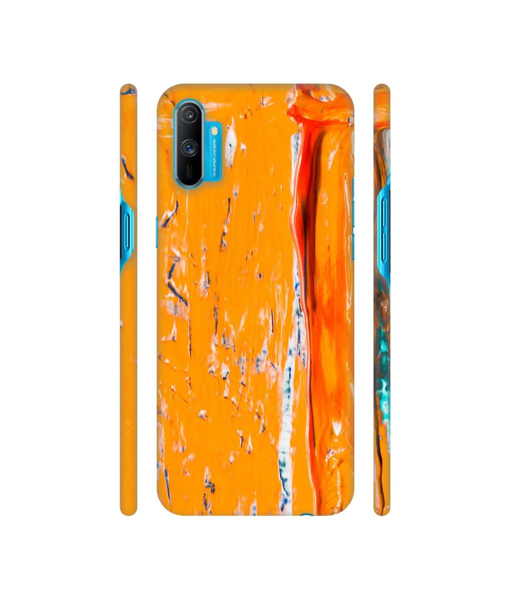 Amazon Brand - Solimo Designer Gold Yellow Paint 3D Printed Hard Back Case Mobile Cover for Realme C3