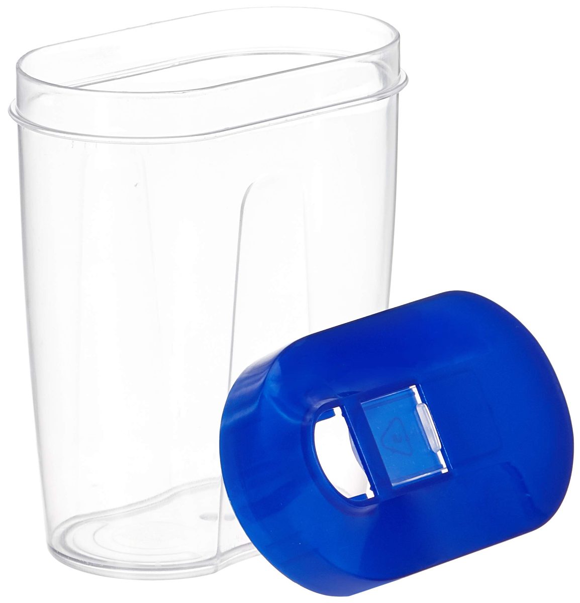Amazon Brand - Solimo Amazon Brand Grocery Jar with Spout, 475 ml, Set of 4, Blue