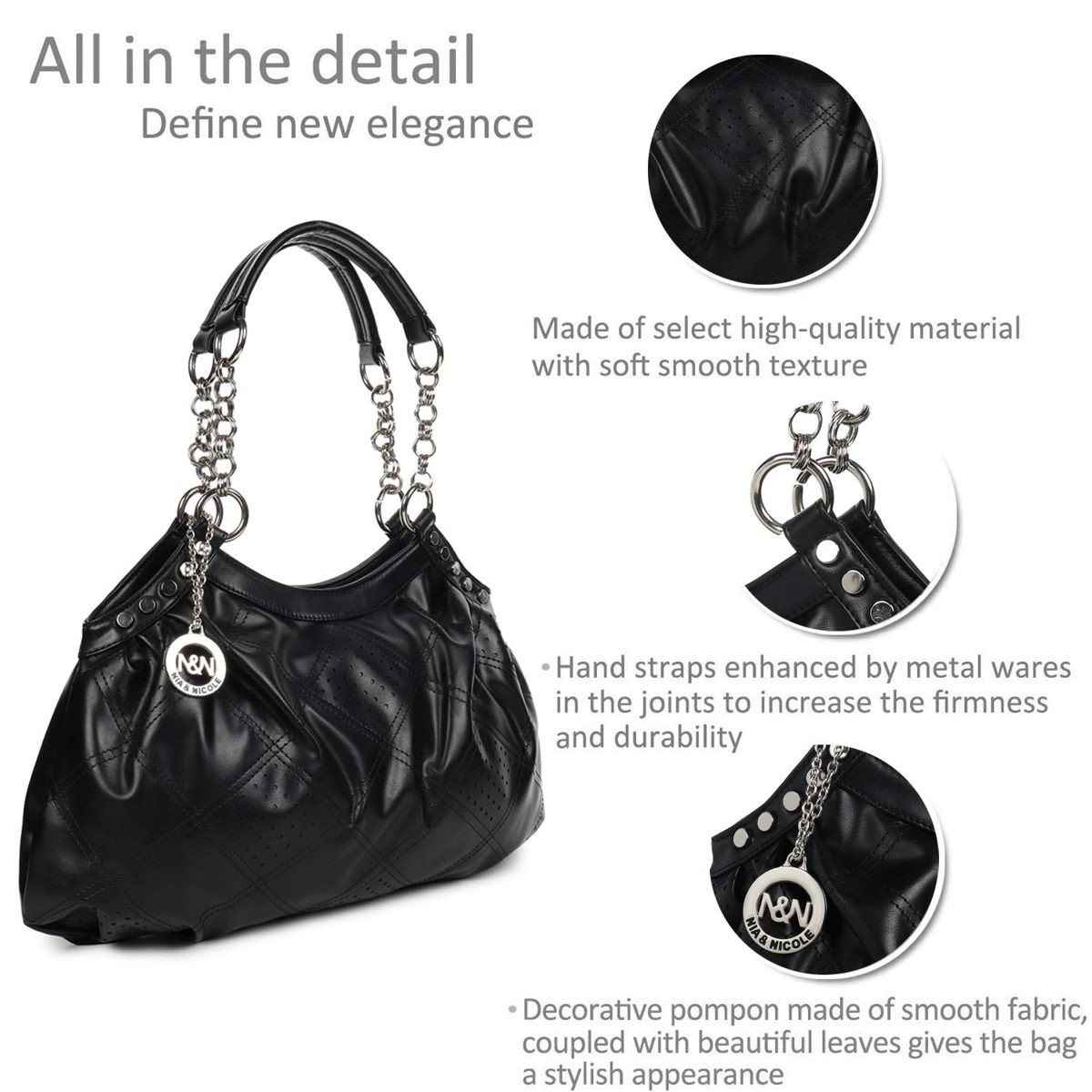 Nia & Nicole Women's Handbag (Black)