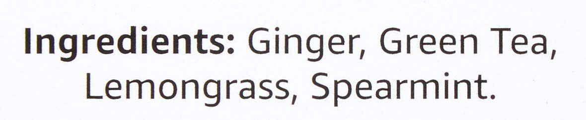 Amazon Brand - Happy Belly Ginger Green Tea Bags, 20 Count