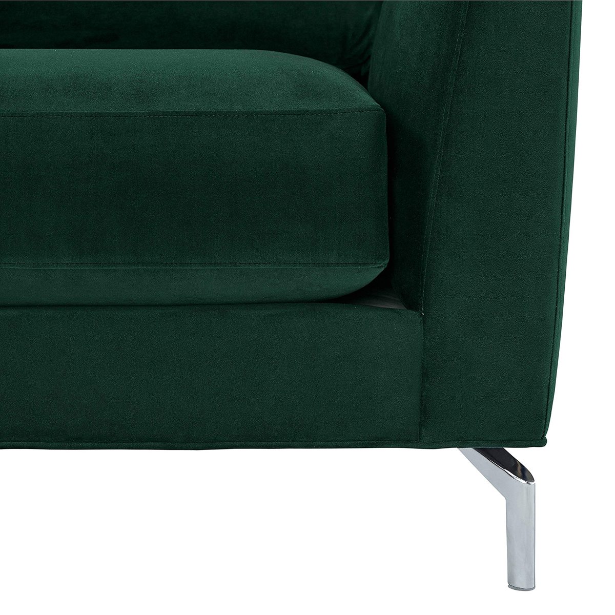 Amazon Brand – Rivet Emerly Modern Sectional Sofa, 96"W, Emerald