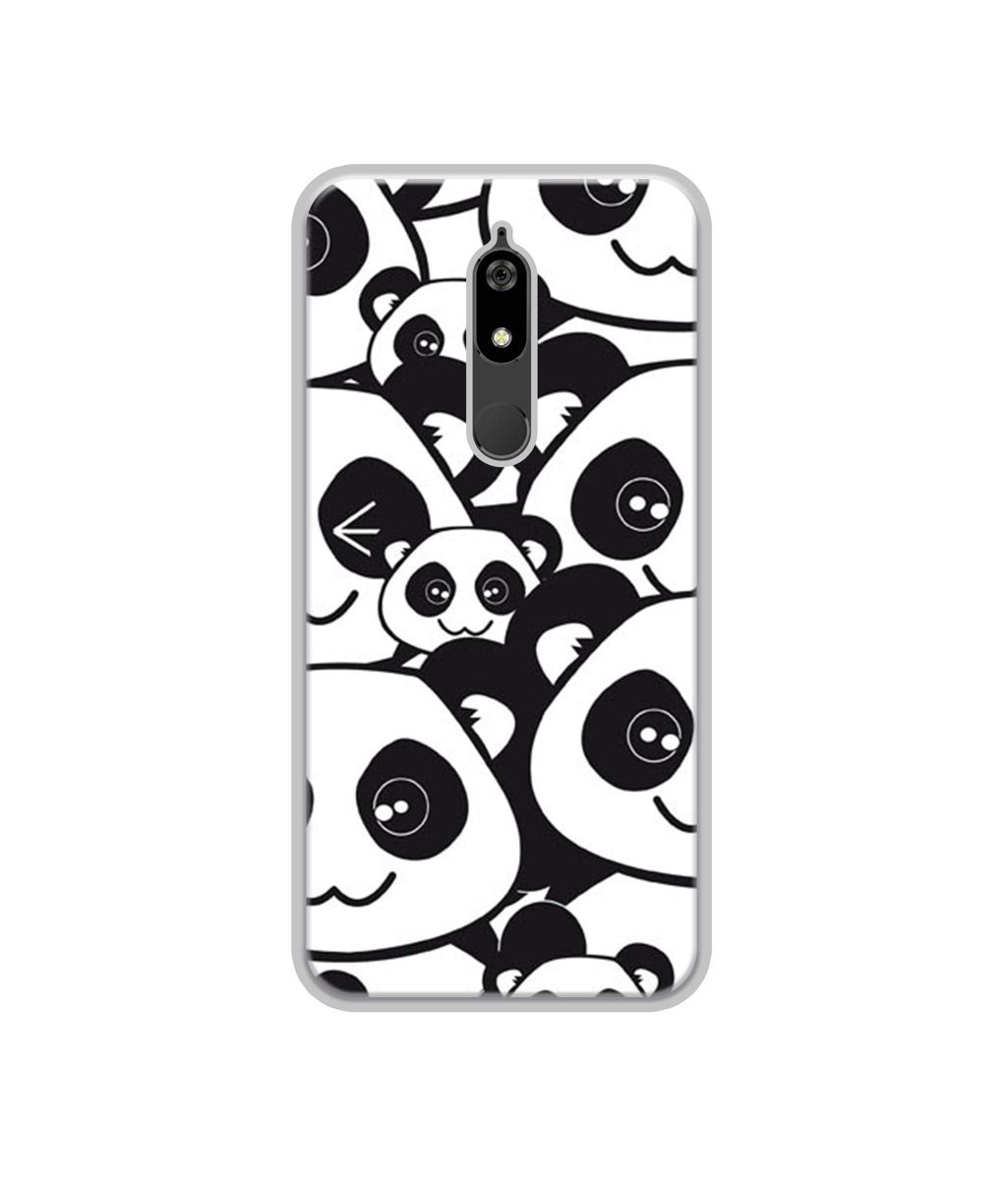 Amazon Brand - Solimo Designer Panda Texture UV Printed Soft Back Case Mobile Cover for Micromax Canvas Infinity Pro