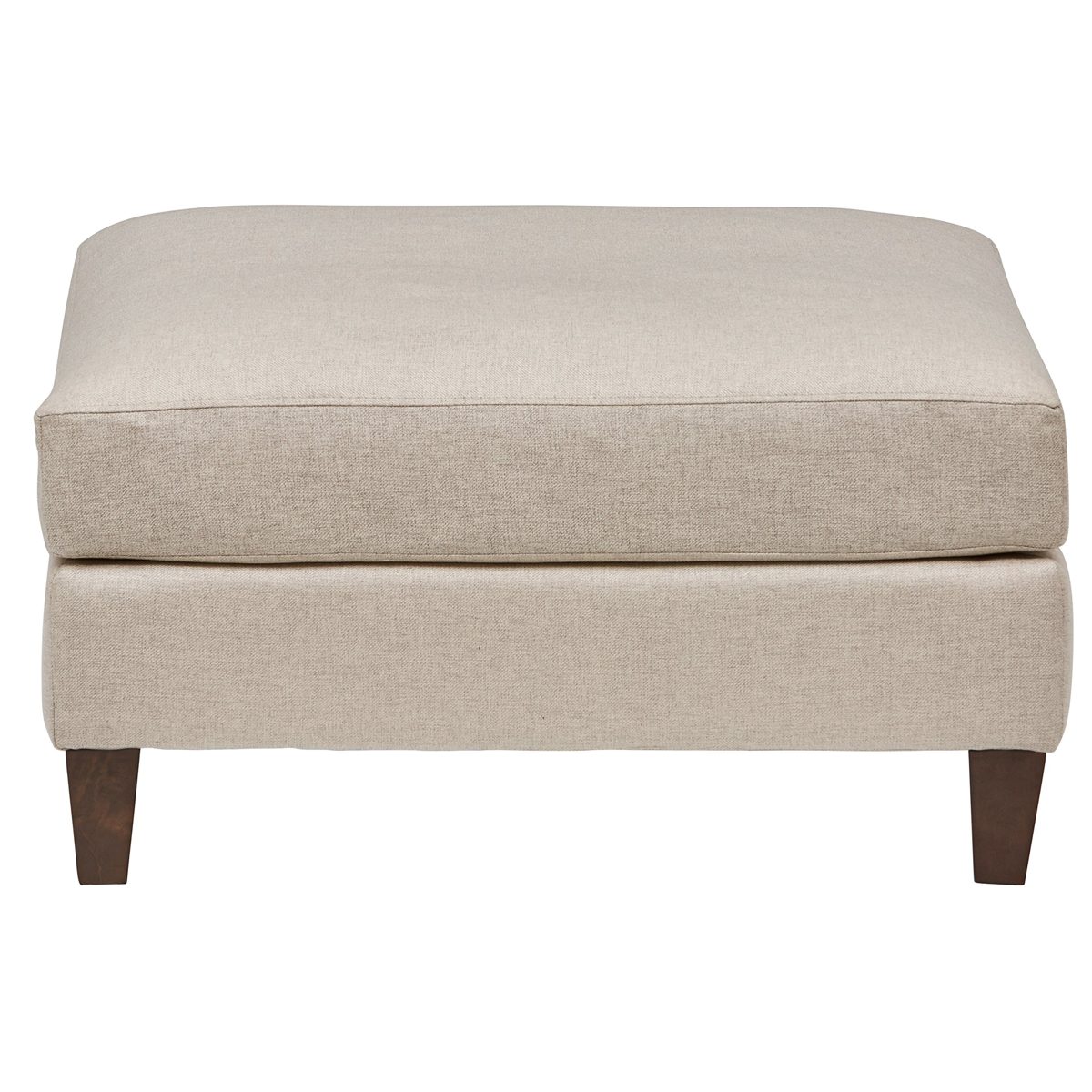 Amazon Brand – Stone & Beam Andover Modern Square Ottoman, 33"W, Grey Linen
