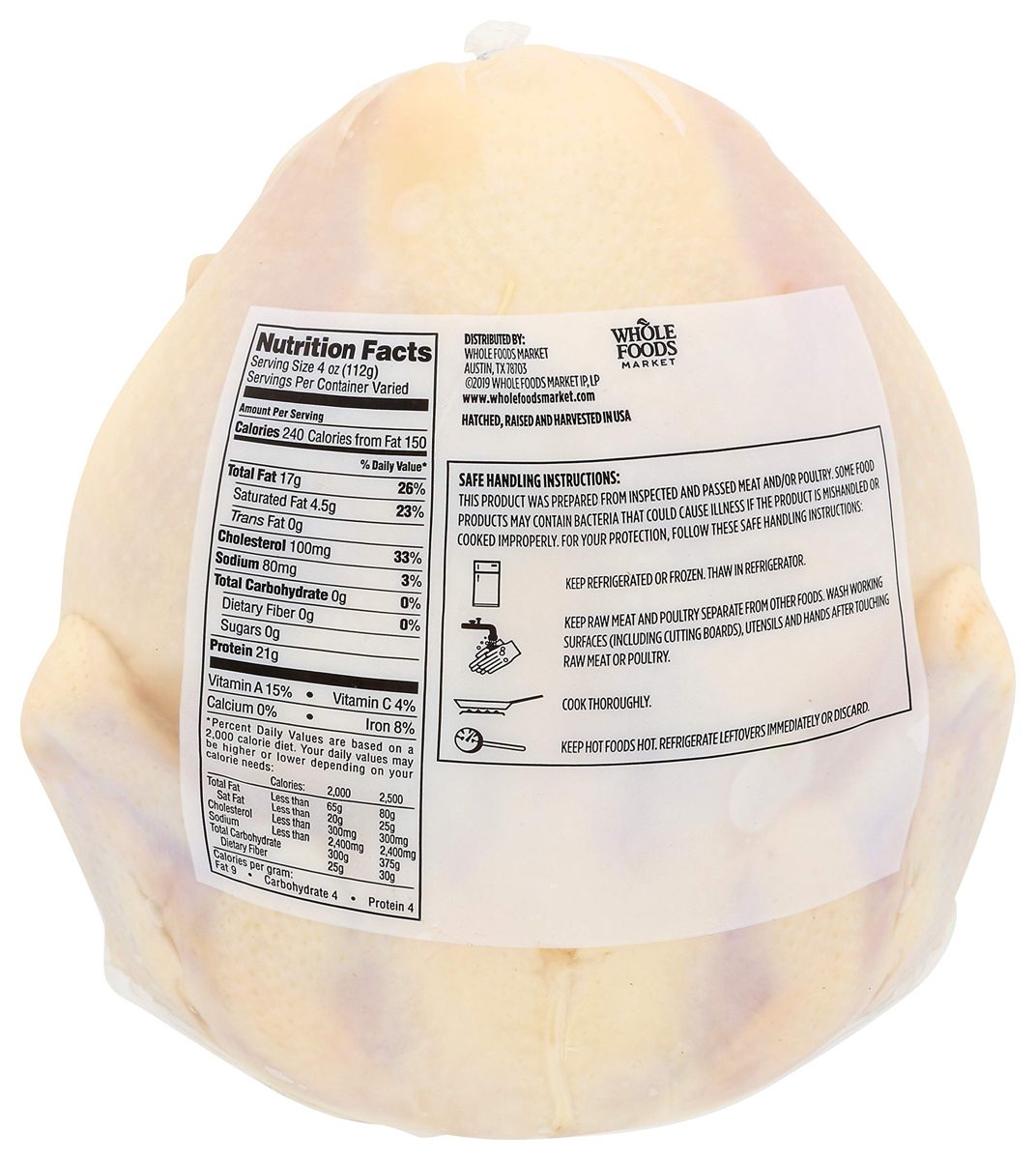 365 by Whole Foods Market, Fresh Chicken, Whole (GAP - Step 3), Varied Weight