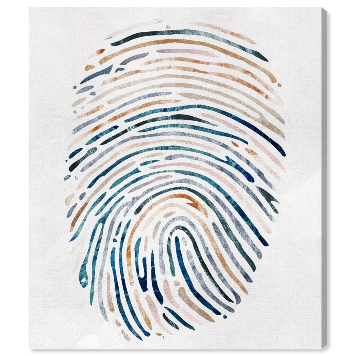 Amazon Brand – Rivet Multi-Color Canvas Fingerprint Wall Art, 20" x 24"