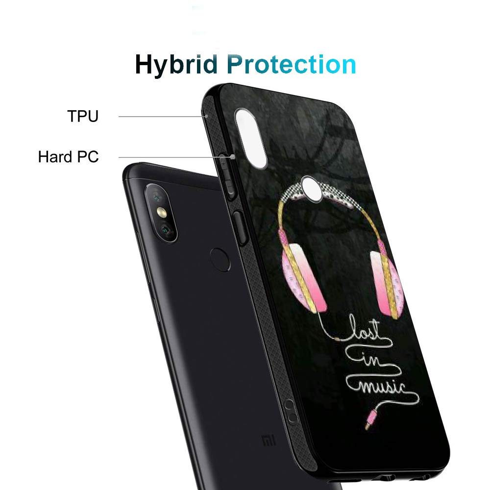 Amazon Brand - Solimo Designer Music Headphone Printed Hard Back Case Mobile Cover for Redmi Note 5 Pro (D1216)