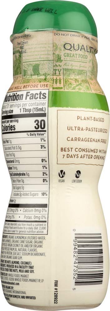 365 Everyday Value, Organic Almondmilk Vanilla Non-Dairy Creamer, 16 fl oz