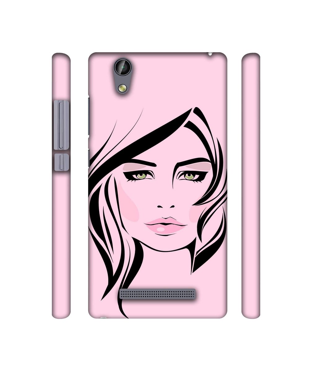 Amazon Brand - Solimo Designer Pink Lady Pattern 3D Printed Hard Back Case Mobile Cover for Gionee F103