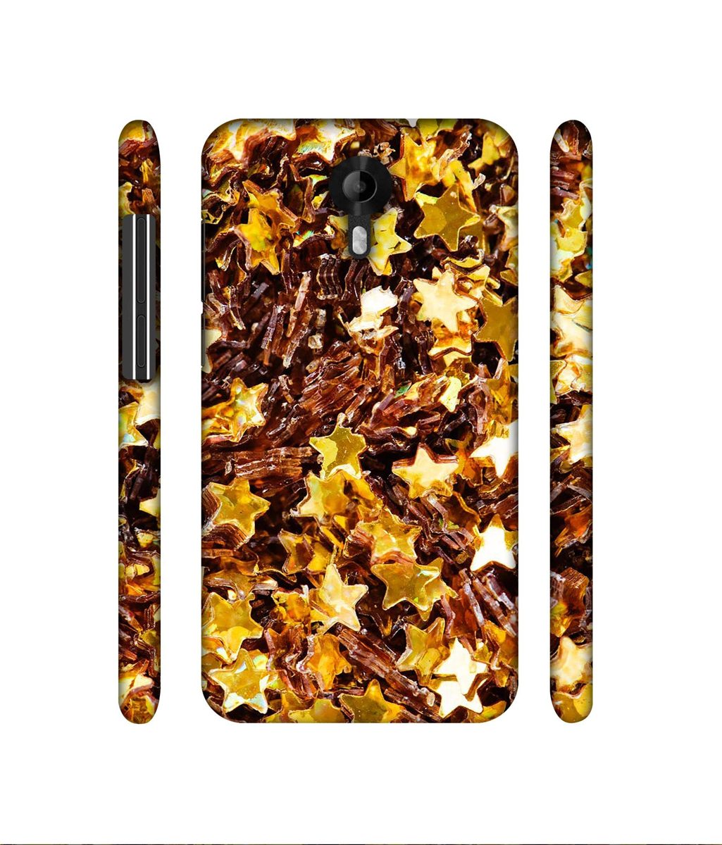 Amazon Brand - Solimo Designer Golden Stars 3D Printed Hard Back Case Mobile Cover for Micromax Canvas Nitro 4G E455