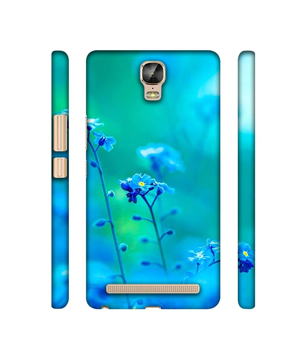 Amazon Brand - Solimo Designer Blue Flower 3D Printed Hard Back Case Mobile Cover for Gionee Marathon M5 Plus
