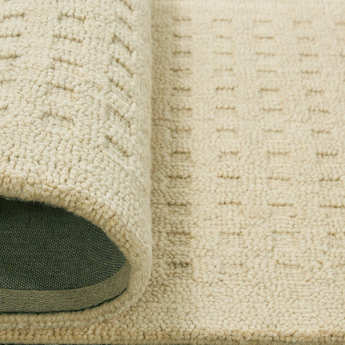 Amazon Brand – Stone & Beam Casual Geometric Wool Area Rug, 5' 9" x 3' 9", Ivory