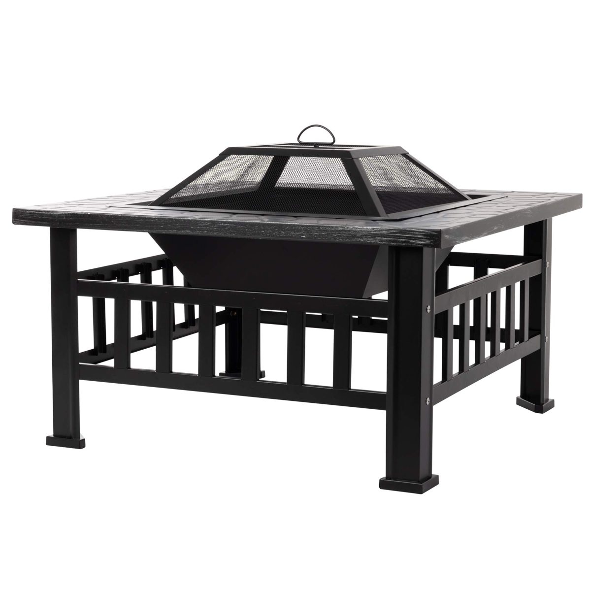 AmazonBasics Stone Square Fire Pit, 81.2 cm