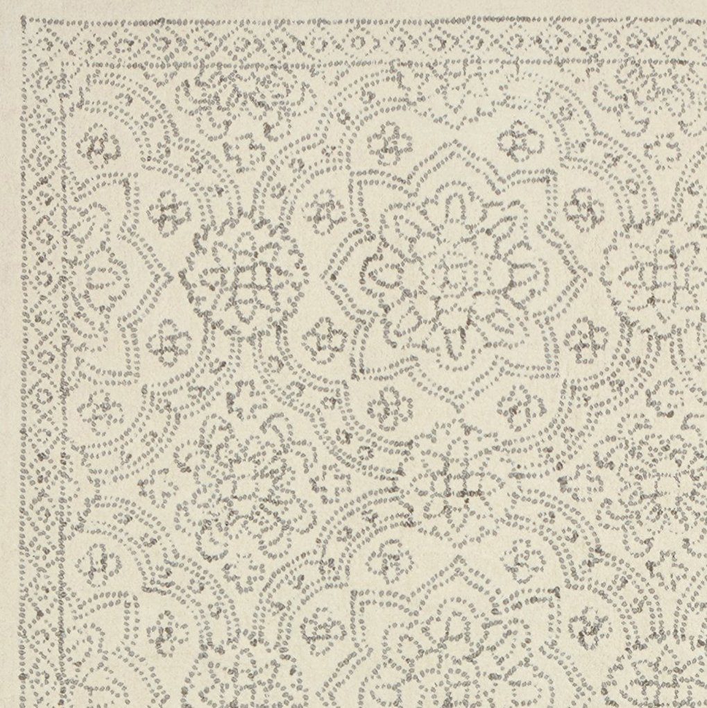 Amazon Brand – Stone & Beam Contemporary Doily Wool Farmhouse Area Rug, 4 x 6 Foot, Ivory