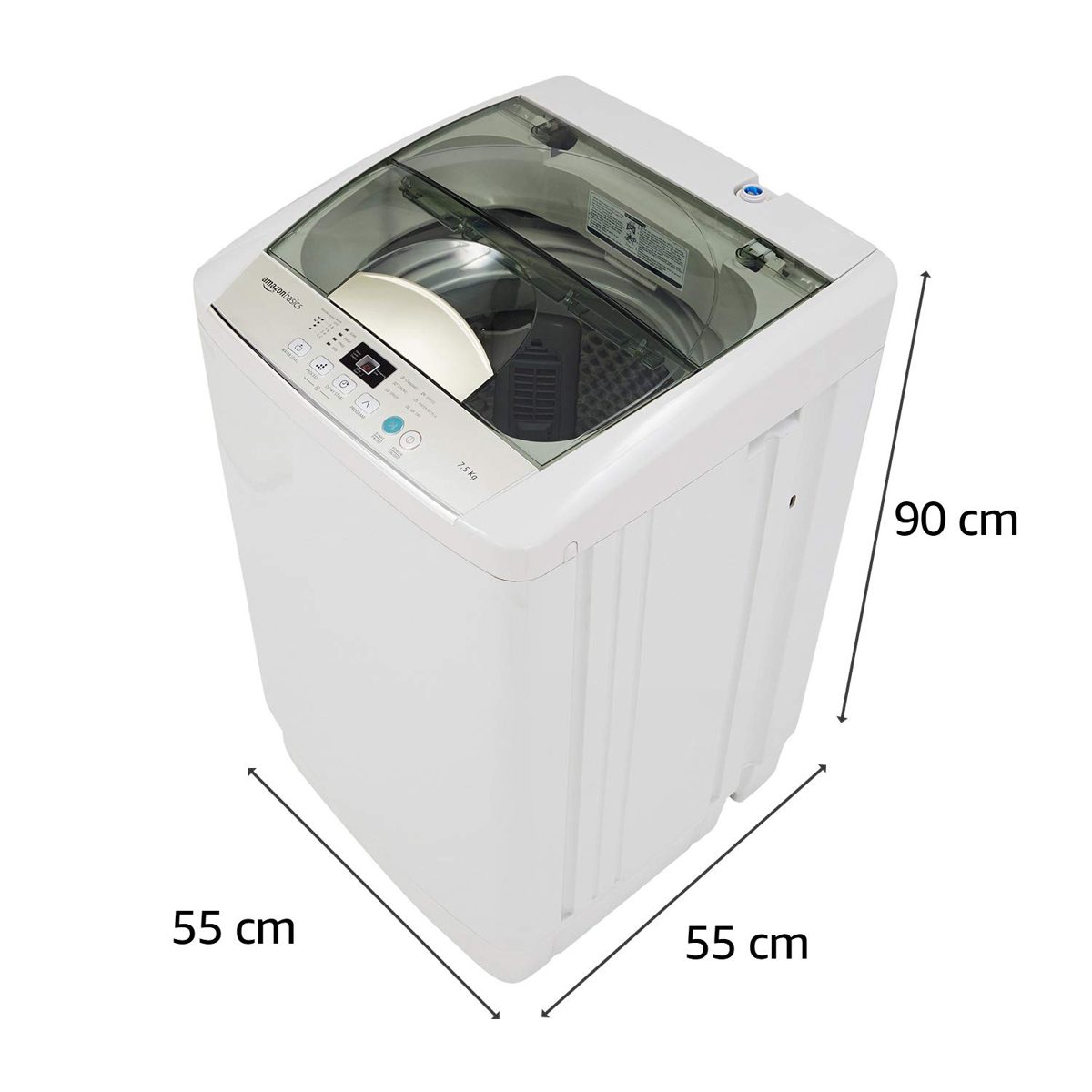 AmazonBasics 7.5 kg Fully-Automatic Top Load Washing Machine (Light Grey)