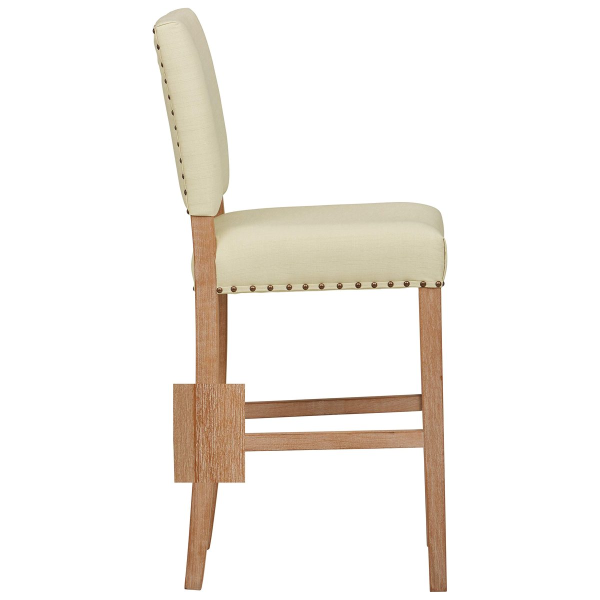 Amazon Brand – Stone & Beam Leon Modern Farmhouse Kitchen Counter Bar stool, 42"H, Ivory