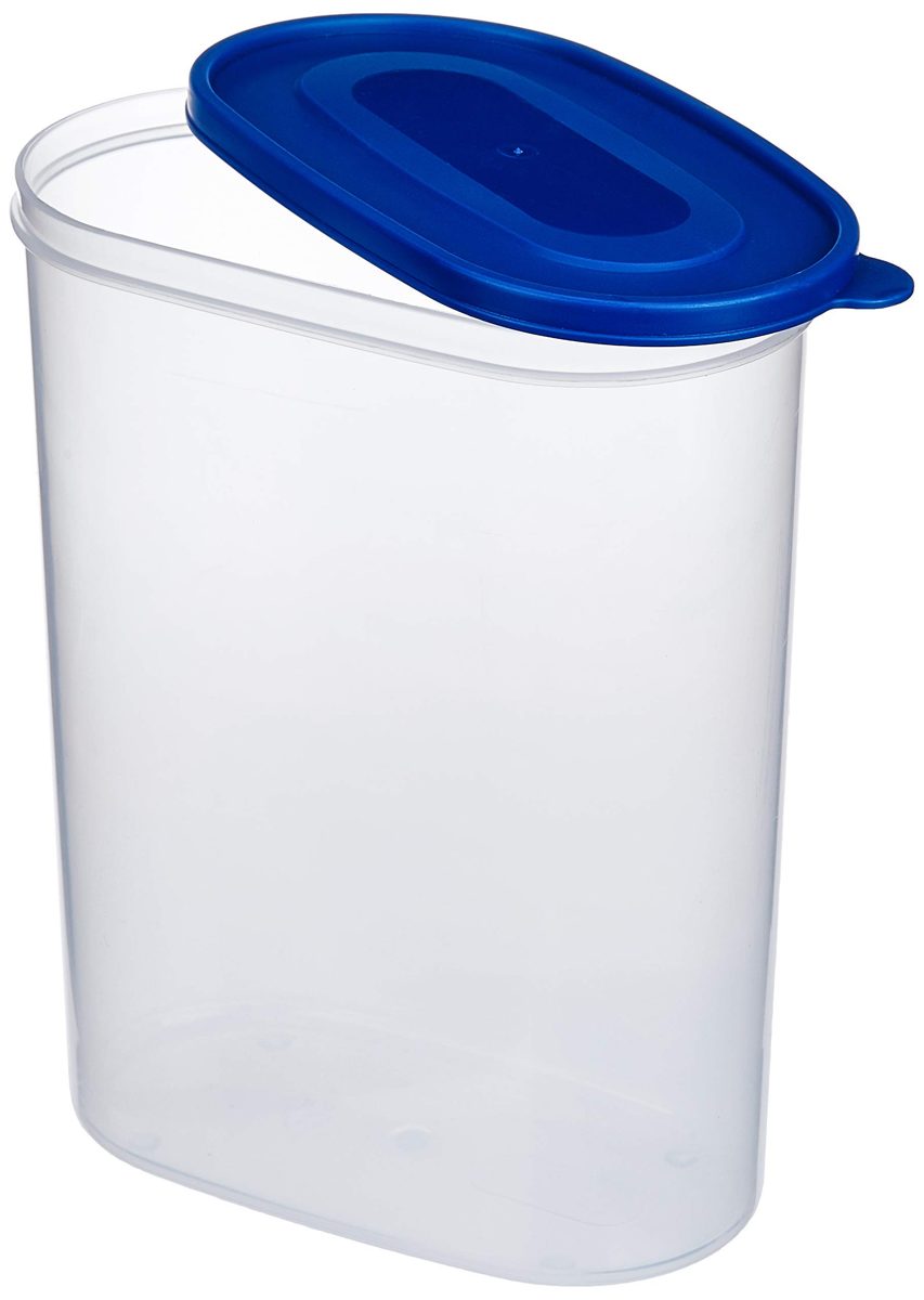 (Renewed) Amazon Brand - Solimo Set of 2 Kitchen Storage Containers (1650ml, 950ml), Blue
