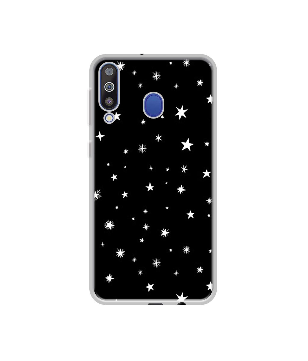 Amazon Brand - Solimo Designer Sperking Stars UV Printed Soft Back Case Mobile Cover for Samsung Galaxy M30