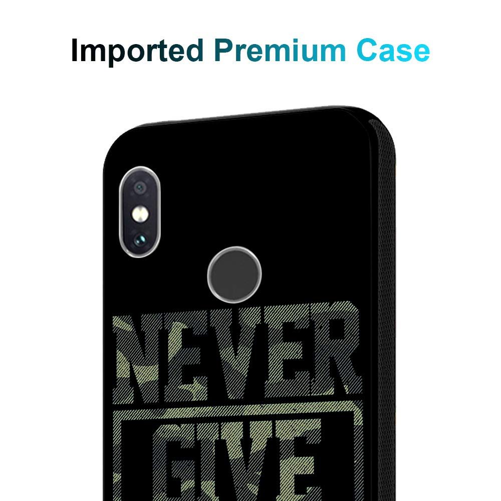 Amazon Brand - Solimo Designer Never Give Up Printed Hard Back Case Mobile Cover for Redmi Note 6 Pro