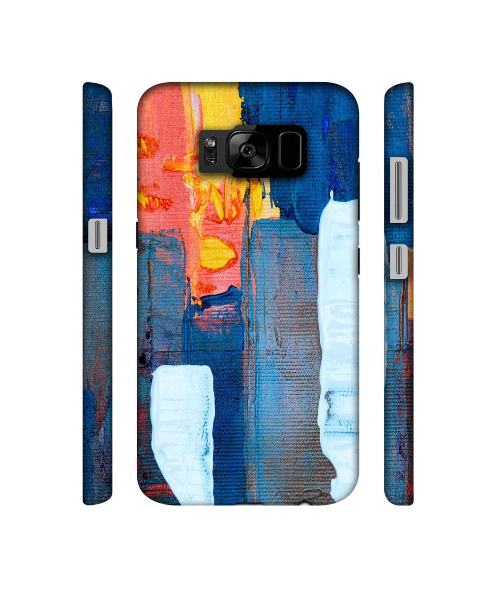 Amazon Brand - Solimo Designer Canvas with Blue Paint 3D Printed Hard Back Case Mobile Cover for Samsung Galaxy S8 Plus