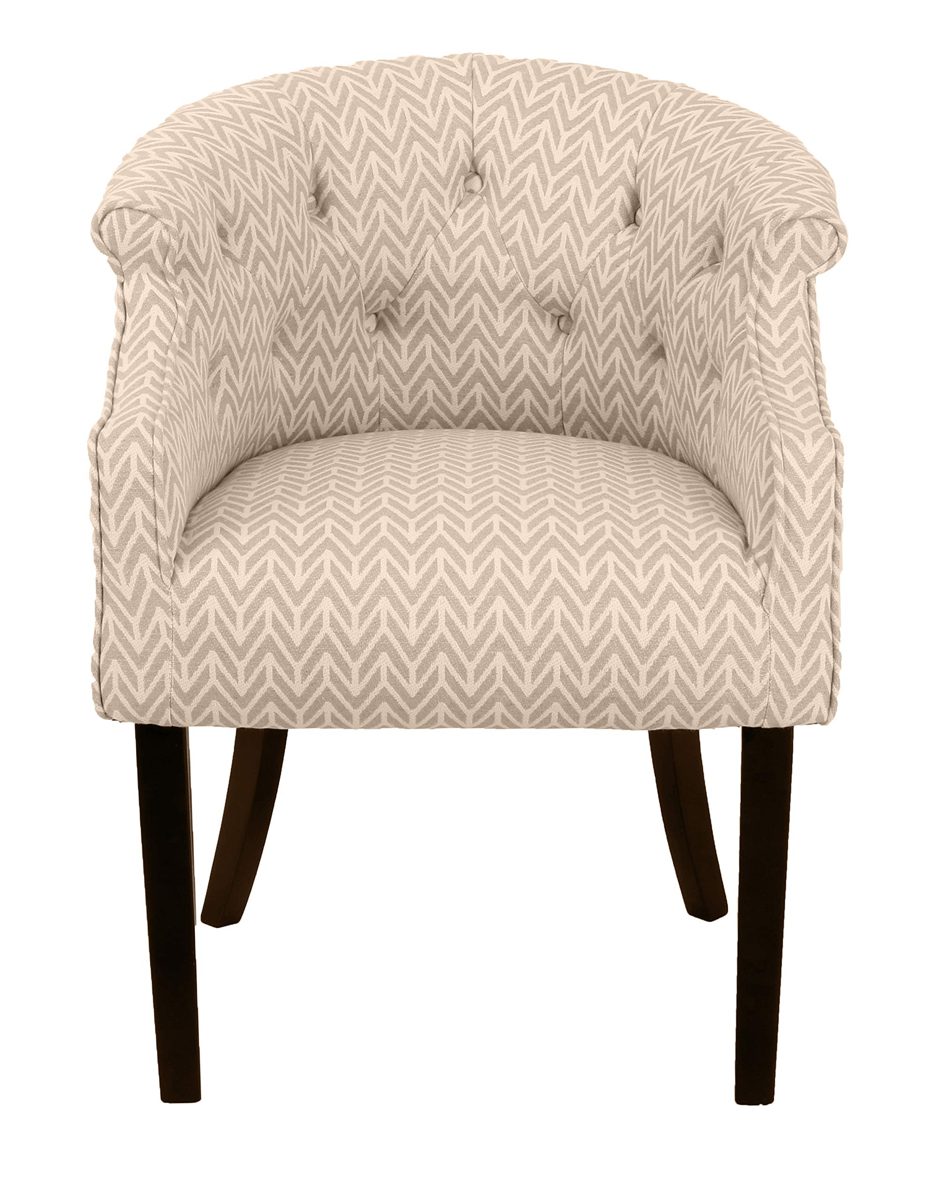 Ravenna Home Hughes Curved Back Tufted Patterned Accent Chair, 25"W