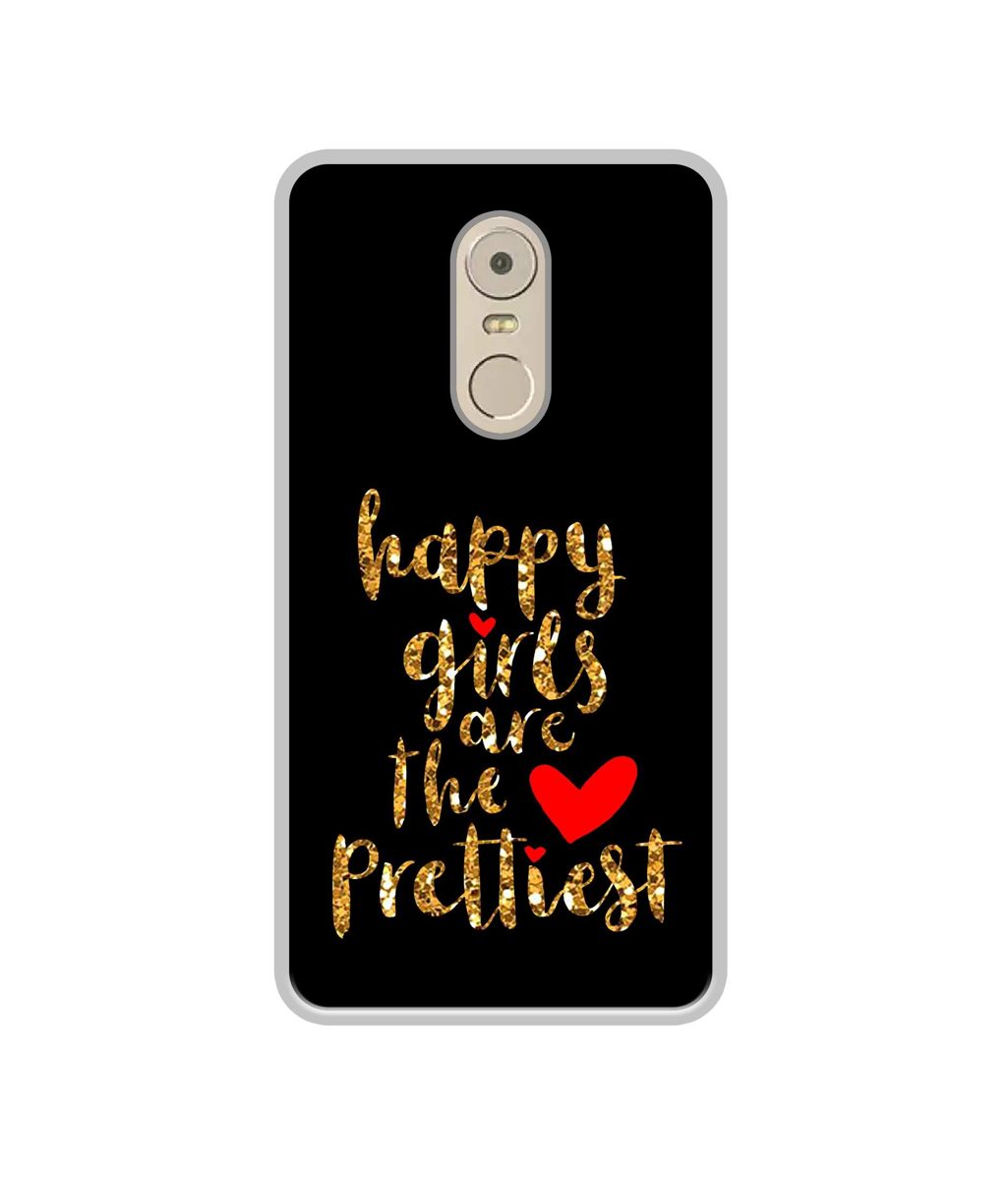 Amazon Brand - Solimo Designer Happy Girls are The Prettiest UV Printed Soft Back Case Mobile Cover for Lenovo K6 Note