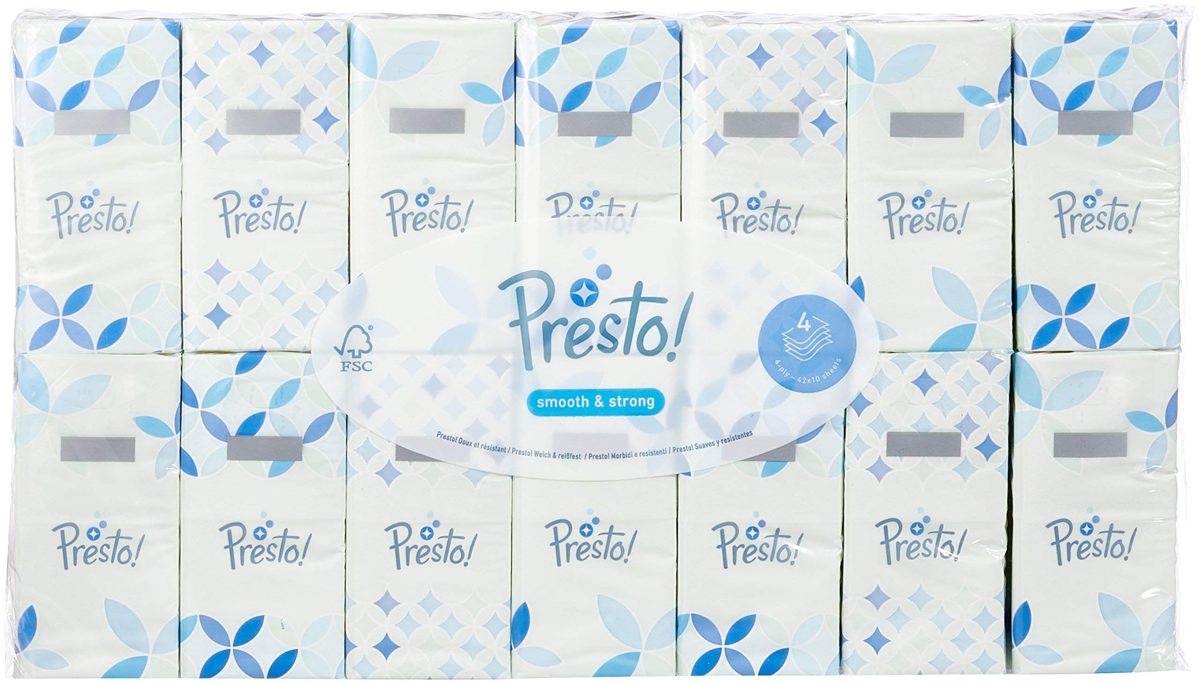 Amazon Brand - Presto! Paper handkerchiefs 1680