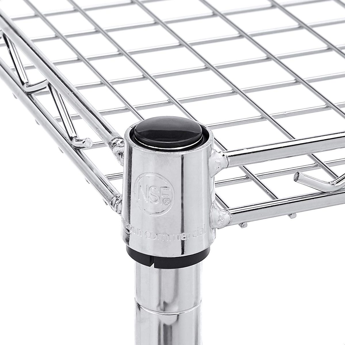 AmazonCommercial Heavy-Duty 3-Tier Utility Cart, NSF Certified, 35" W x 18" D x 34.5" H, Chrome