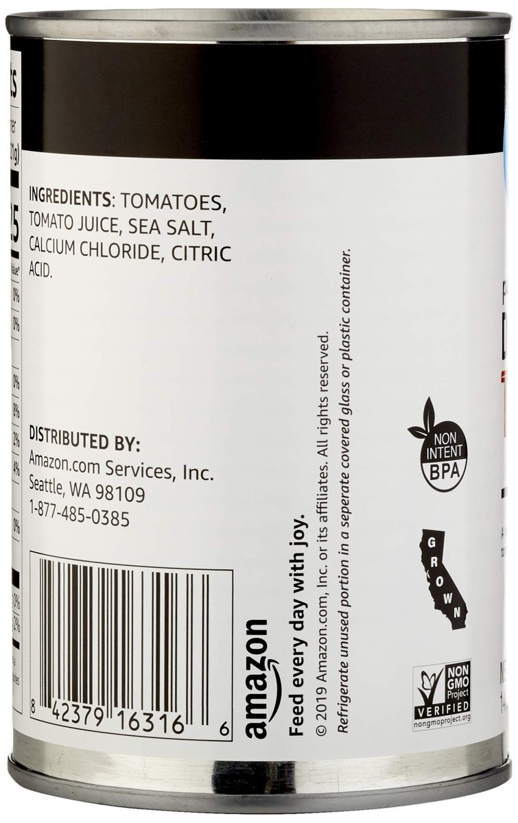 Amazon Brand - Happy Belly Petite Diced Tomatoes, 14.5 Ounce