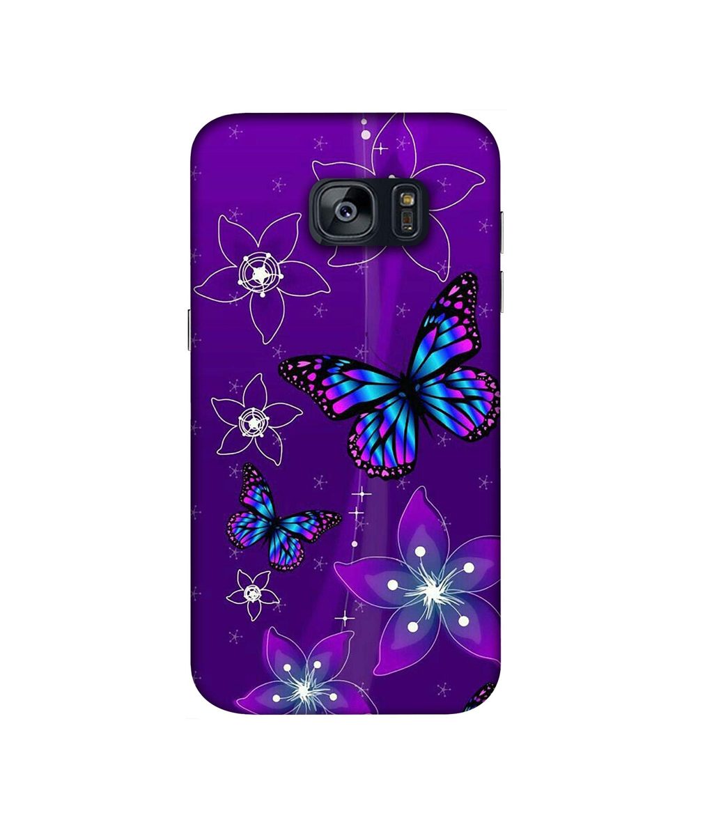 Amazon Brand - Solimo Designer Butterflies 3D Printed Hard Back Case Mobile Cover for Samsung Galaxy S7 Edge