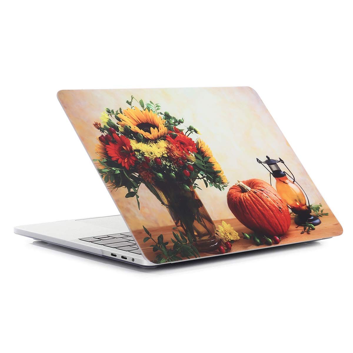 Eono MacBook Pro 13 Case 2016-2019 Release A2159 A1989 A1706 A1708, Plastic Hard Shell, Keyboard Cover, Screen Protector Compatible with Macbook Pro 13 with/without Touch Bar, Pumpkin Flower