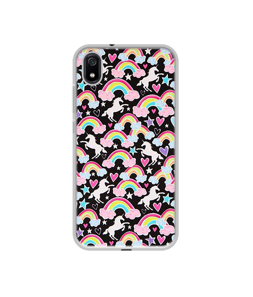 Amazon Brand - Solimo Designer Unicorn Texture UV Printed Soft Back Case Mobile Cover for Mi Redmi 7A