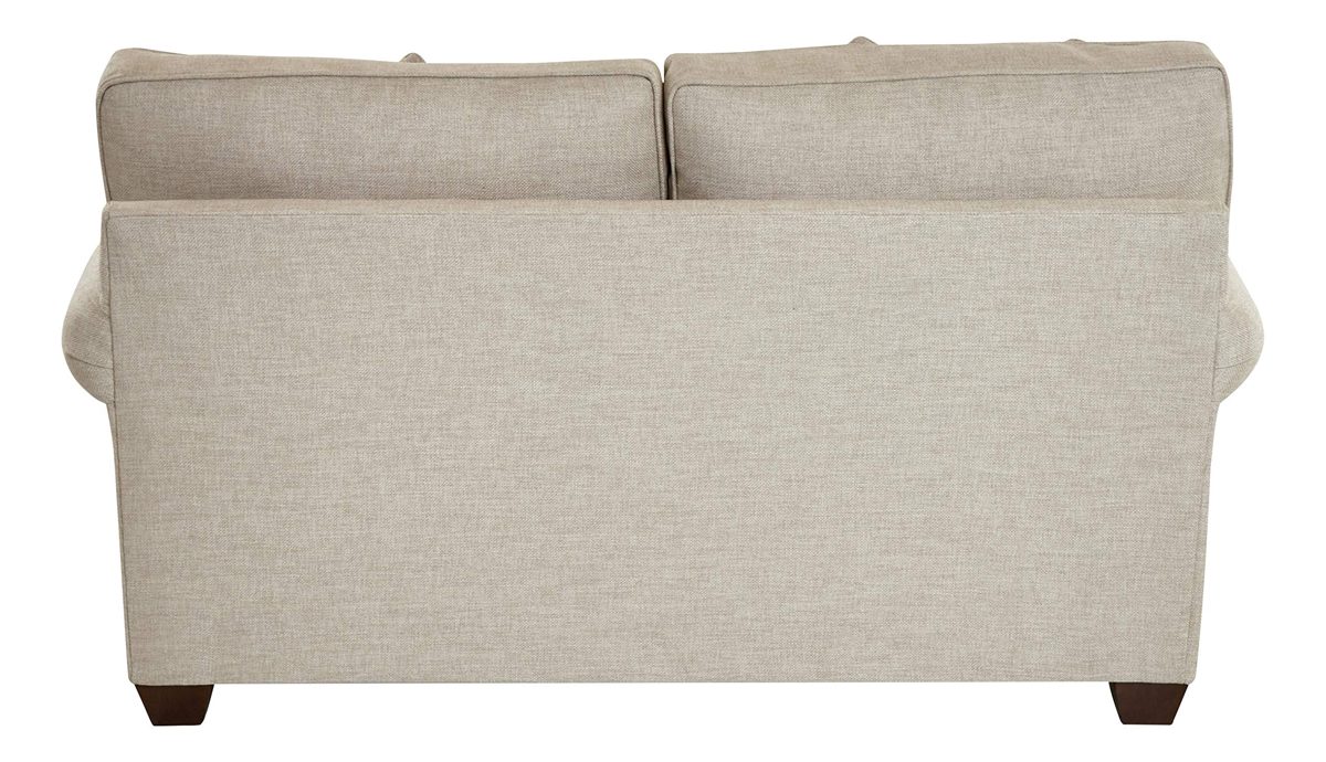 Amazon Brand – Stone & Beam Cedar Upholstered Loveseat Sofa Couch with Nailheads, 67"W,Oat Beige