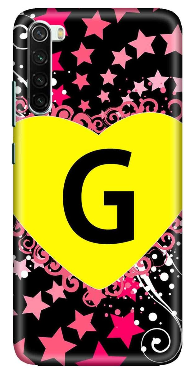 Amazon Brand - Solimo Designer Heart Pattern Alphabet-G 3D Printed Hard Back Case Mobile Cover for Xiaomi Redmi Note 8