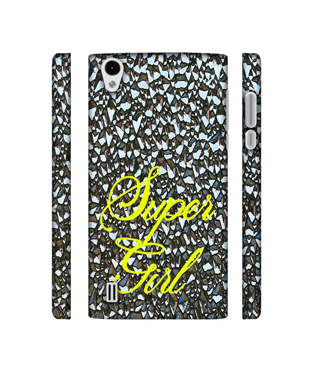 Amazon Brand - Solimo Designer Super Girl On Foil 3D Printed Hard Back Case Mobile Cover for VIVO Y15