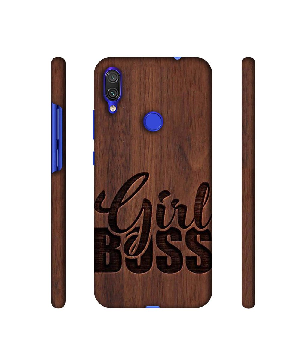 Amazon Brand - Solimo Designer Girl Boss On Wood 3D Printed Hard Back Case Mobile Cover for Xiaomi Redmi Note 7 Pro