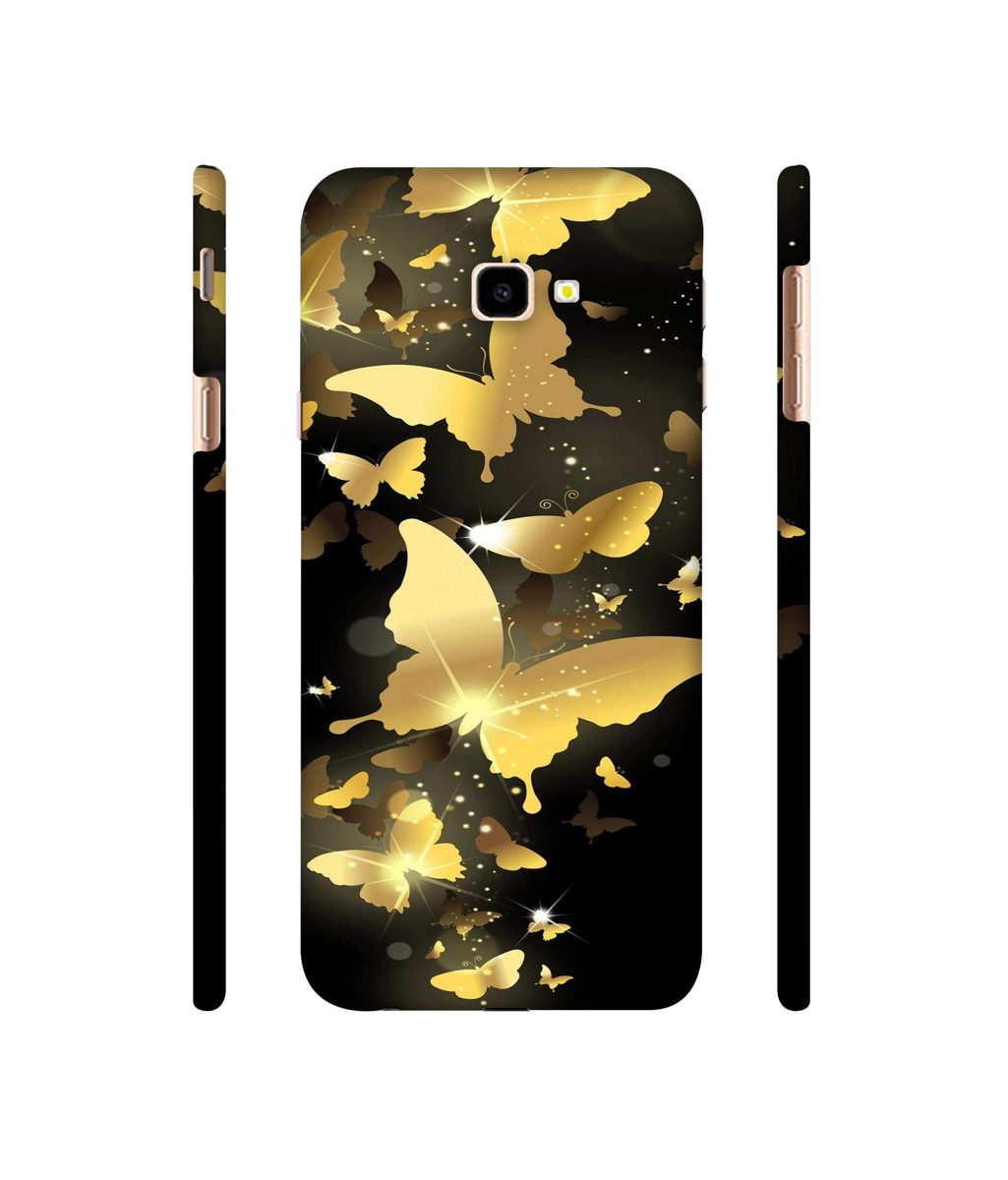 Amazon Brand - Solimo Designer Golden Butterfly Pattern 3D Printed Hard Back Case Mobile Cover for Samsung Galaxy J4 Plus