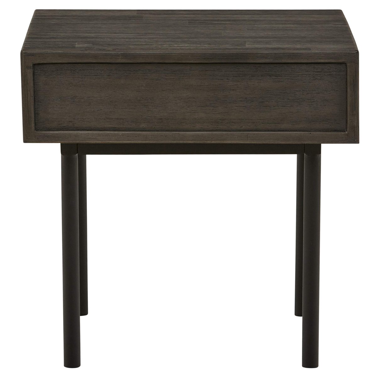 Amazon Brand – Rivet Stevens Modern Storage Accent Side End Table Nightstand, 19.69"W, Brushed Tundra Gray